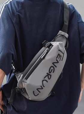 法国Mlcanl Kons斜挎包男潮流胸包2025新款运动单肩包女防水腰包