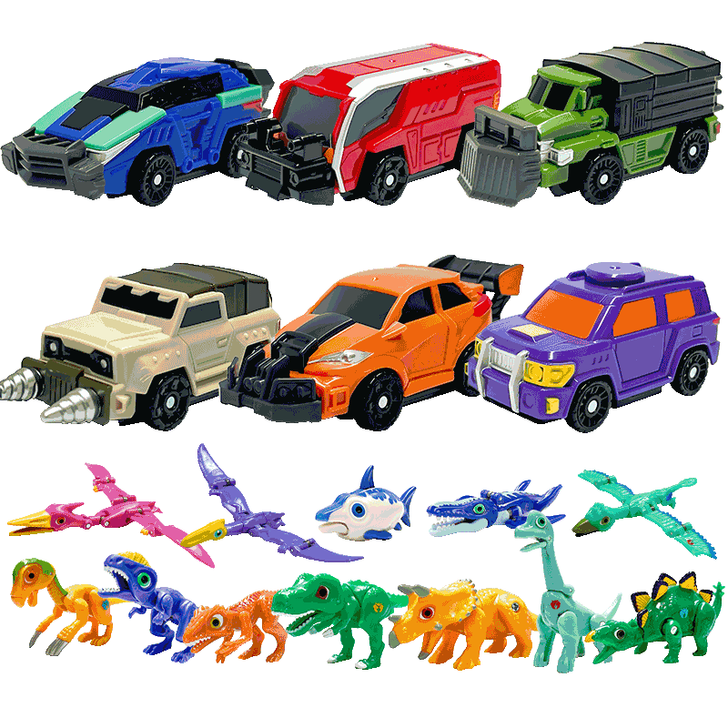 正版盟卡车神之龙兽觉醒萌卡太古战车三角龙霸王龙变形玩具蒙男孩