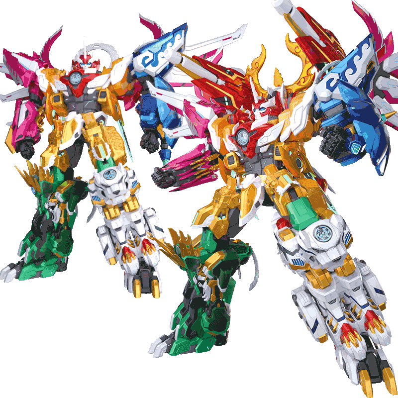 正版神兽金刚4之邦宝历险记大号6六合体变形机器人玩具套装4男孩5