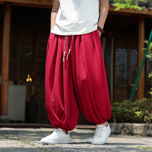 风G冰丝肌理感痞帅九分裤夏季大桶裤宽松长裤男K250-P68控88