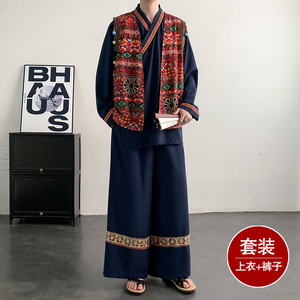 男女春季风苗族演出舞蹈个性服装套装TZ186三件套-P173控198,服装色彩搭配禁忌图片