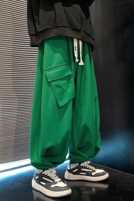 美式高街大口袋F小众设计华夫格工装裤篮球运动裤男K87-P68控88,男装工装外套,电商A005-1