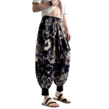 超大码8XL风小众设计龙纹九分裤哈伦裤飞鼠裤K268-P58控78，男装休闲裤，电商A005-1