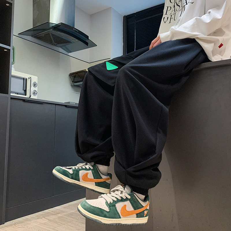 美式高街大口袋X小众设计华夫格工装裤篮球运动裤男K87-P68控88，男装工装外套，电商A005-1