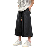 新中式D风群山树叶印花冰丝透气直筒七分裤男DK178-P58控78，男装牛仔裤，电商A005-1