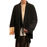 新中式假两件设计感道袍宽松开衫中长款汉服男披风FY09-P95控118，男装民族服装，电商A005-1