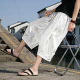 龙纹暗花提花B冰丝盘扣沙滩裤七分裤阔腿裤萝卜裤DK110-P55控78，男装牛仔裤，电商A005-1