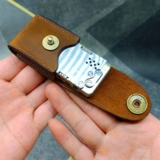 Механическая зажигалка ручной работы, кожаный защитный чехол, ремень, воловья кожа