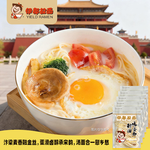 伊都拉面500g鸡蛋拉面5包 鲜拉面速食半干面细盐面煮面火锅面挂面