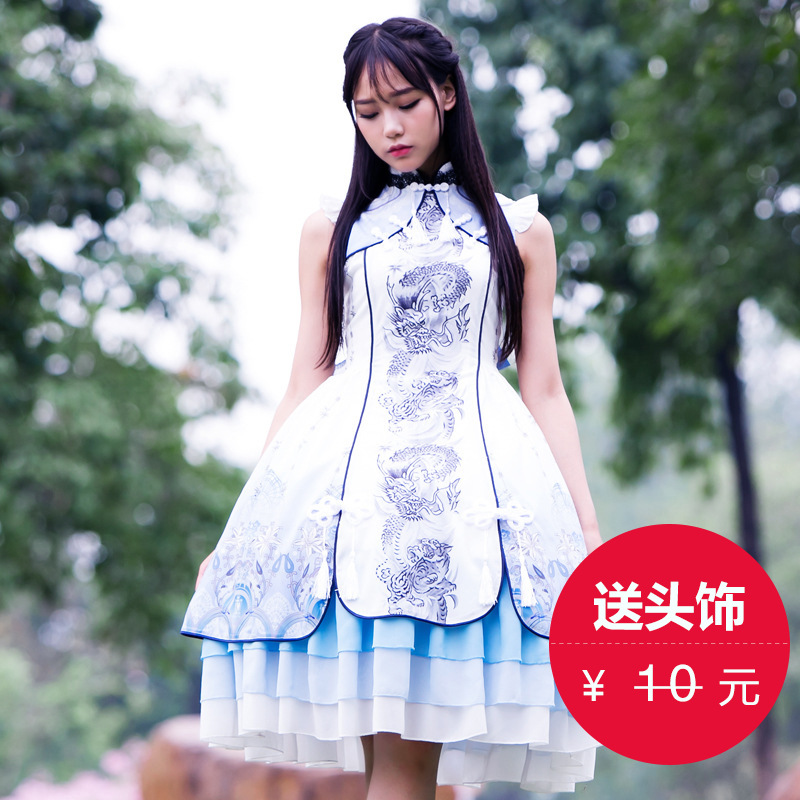 洛丽塔连衣裙 中国风宫庭古典洋装 cosplay服 漫展女装 原创 白虎在类目 女装/女士精品, 连衣裙中 - 来自Buy2taobao.com提供专业的淘宝代购服务