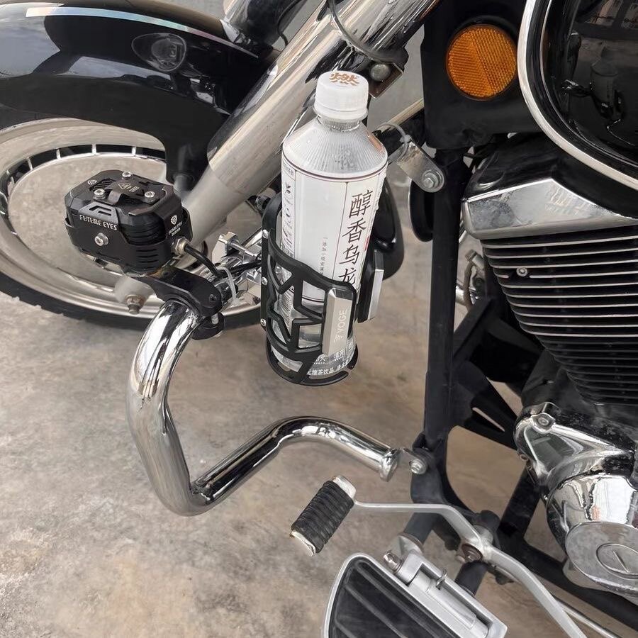 适用铃木GSX250R GW250 DL250摩托车保险杠改装旅行水杯壶瓶支架