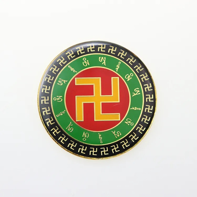 5CM黄万字符汽车平安吉祥贴