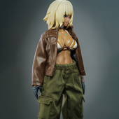 裤 现货1 12女兵人衣服缪可6寸机娘窝之壳romankey素体皮衣工装