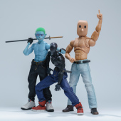 洗水牛仔裤 男方大头6寸可动人偶阿巳3.0升级版 送皮带 12兵人服装