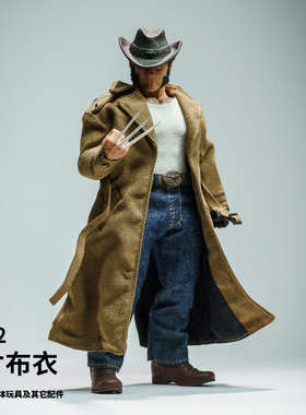 1/12 6寸romankey无界壮方大头CRAZY FIGUREml金钢狼惩罚者长风衣