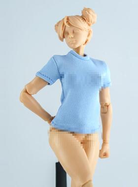 阿巳3.0bjd12分娃衣112兵人衣服6寸人偶机娘romankey短袖内搭T恤