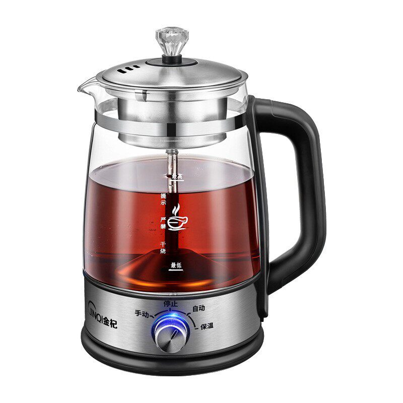 金杞煮茶器黑茶普洱茶喷淋式自动玻璃养生壶保温电茶壶水壶蒸茶壶