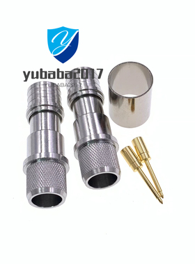 QMA公头连接器 适配RG8U/LMR400/7D-FB/50-7馈线 QMA信号射频接头