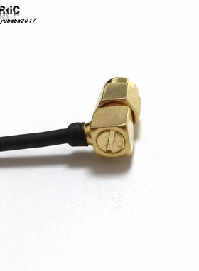 SMA-JJ SMA公弯头射频连接线 RG405 SFX086半柔半钢线 SFT50-2