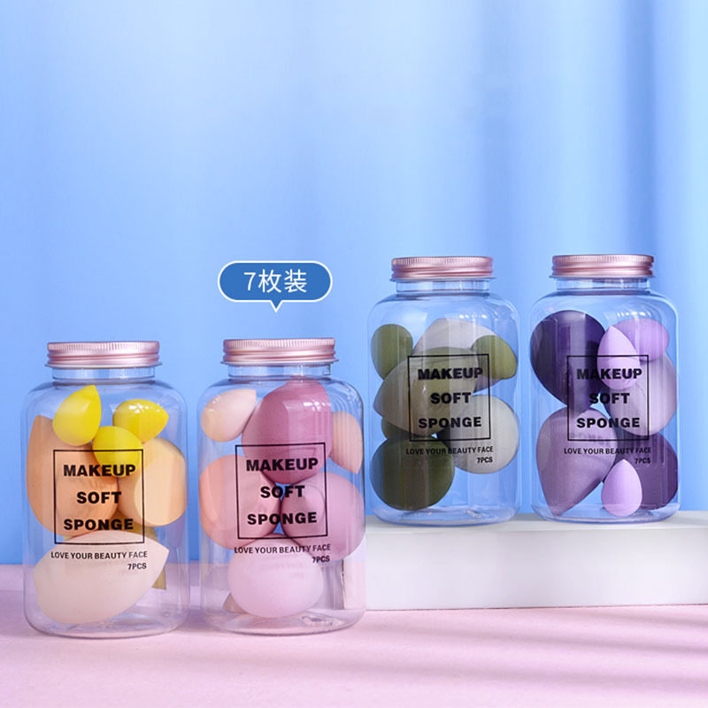 漂流瓶美妆蛋套装灌装粉扑 7个装泡水大气垫BB化妆工具海绵彩妆蛋