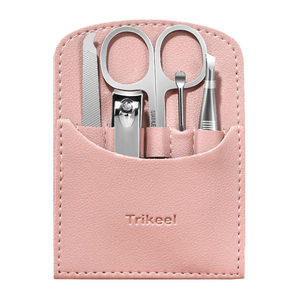 川琦儿配皮套便携式5件套不锈钢美容工具指甲剪套装家用指甲刀