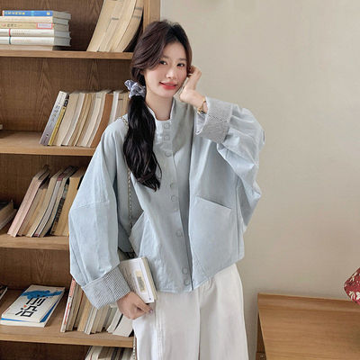 美式复古立领工装短外套