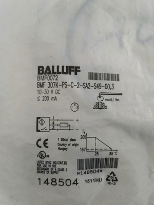 BALUFF开关BMF0072，BMF 307K-PS-C-2-SA2-S49-00,3