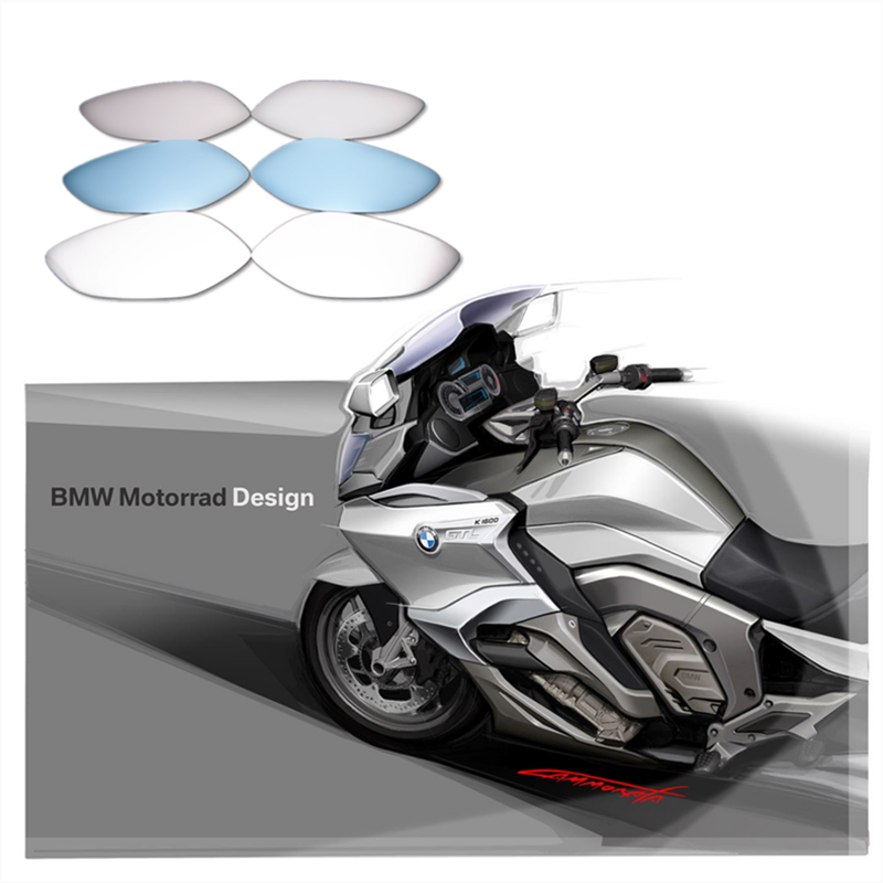 BMW宝马K1600GT/B/GA后视镜片德国蓝光大视野防眩目改装反光镜片 - 实物图