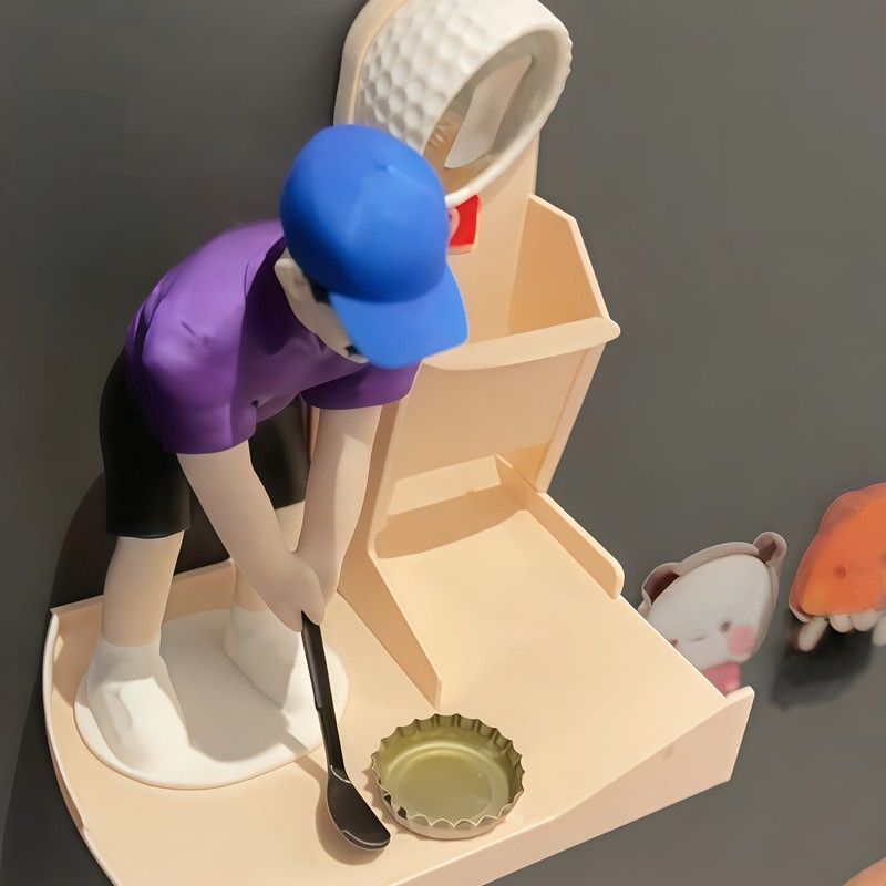 高尔夫开瓶器冰箱贴3D打印开盖器趣味击球玩具收纳瓶盖家用酒起子