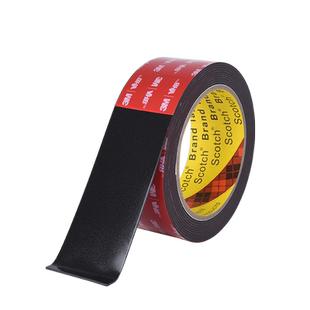 3m 5925黑色薄款厚0.64毫米强力3M泡棉双面胶带户外防水耐高温泡棉广告铭牌铝板不锈钢塑料固定高粘度双面胶