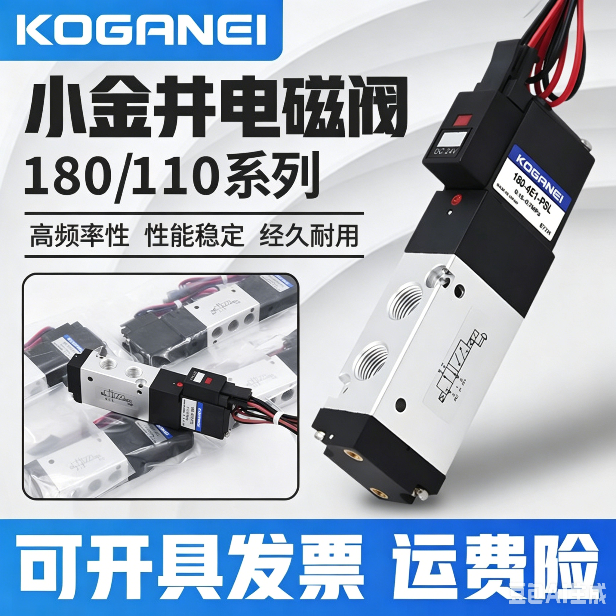 原装小金井电磁阀110-4E1-PLL/180-4E1-PLL/DC24 4E2-83-PSL 220V