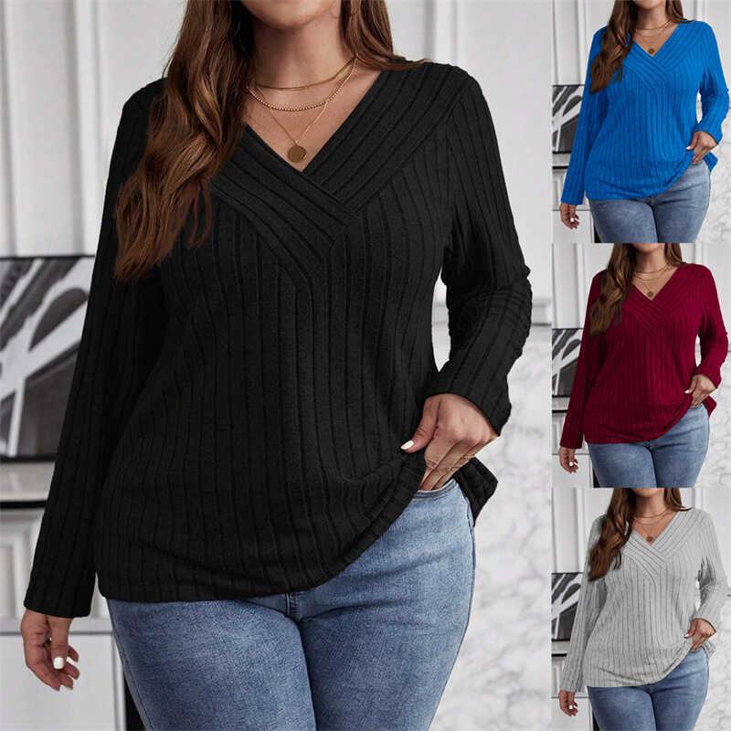 Womens Autumn plus size blouse Casual Loose tops大码上衣T恤