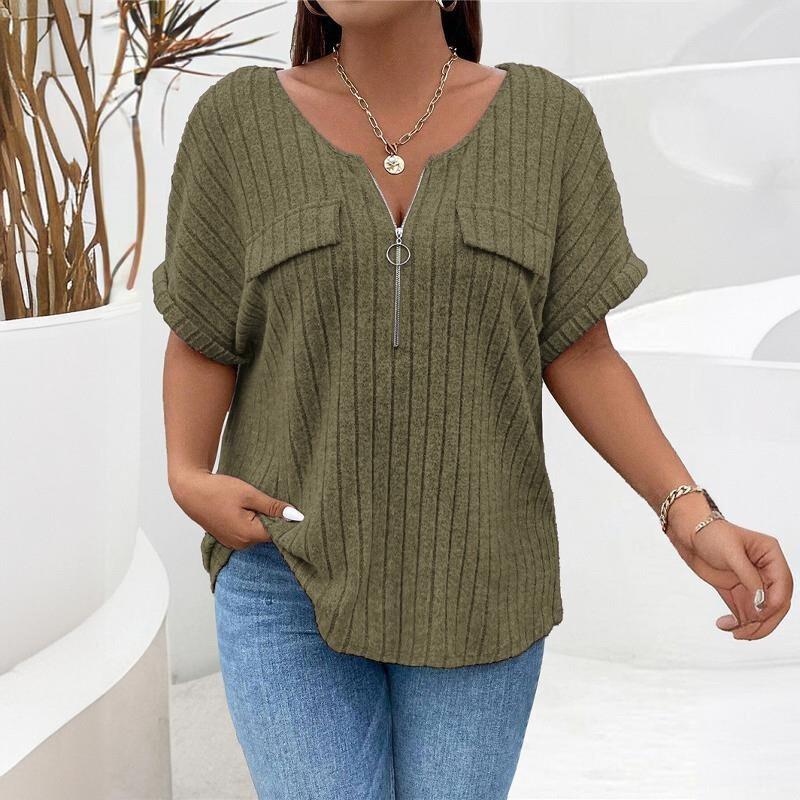 Womens summer plus size blouse Casual Loose tops大码上衣T恤