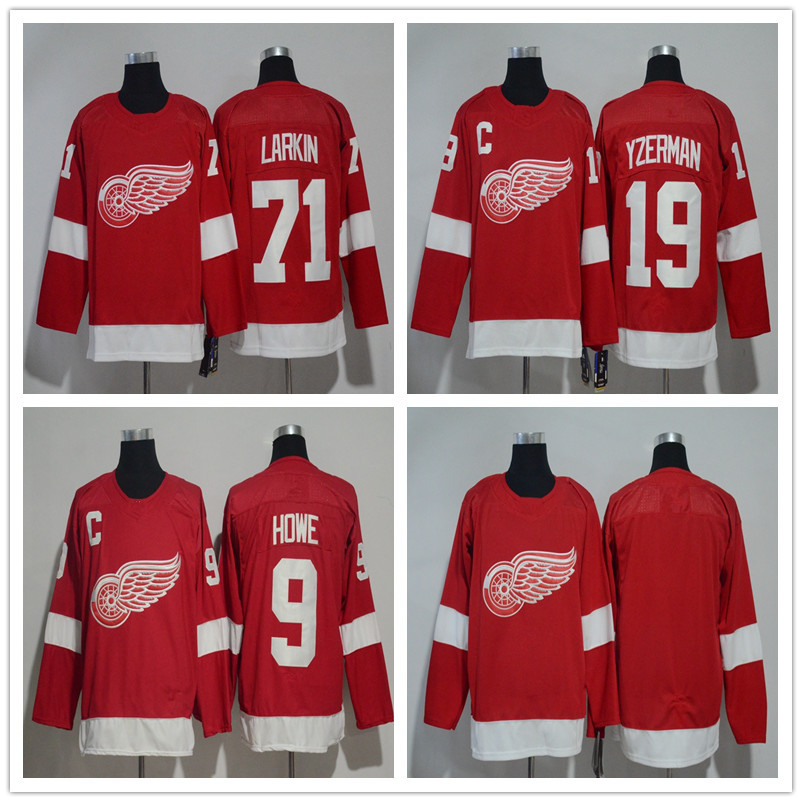 NHL球衣 底特律红翼队9#19#71#红色冰球服曲棍球球衣