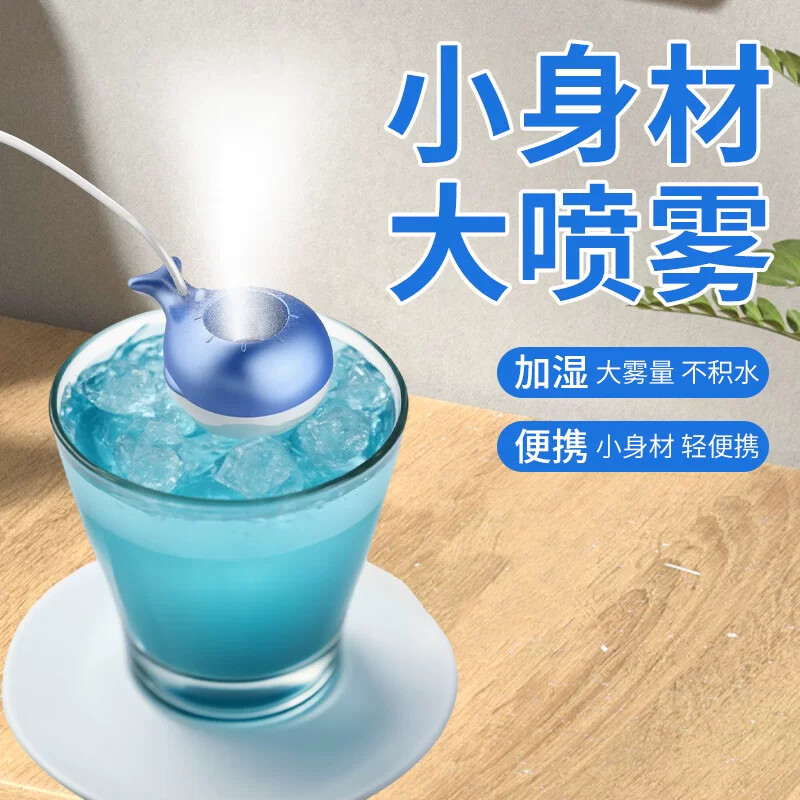 新款迷你usb加湿器超小桌面补水喷雾仪便携小型家用矿泉水加湿器