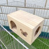 实木龙猫花枝仓鼠木窝木屋垂耳兔子豚鼠金丝熊木笼躲避房屋宠物窝