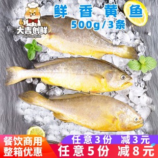 鼎金园鲜香黄鱼海鲜红烧新鲜宁德小黄鱼黄花鱼酒店速冻半成品商用