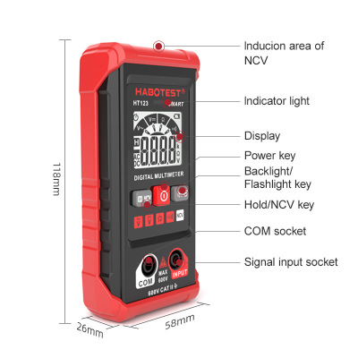 English version HT123 fully intelligent digital multimeter