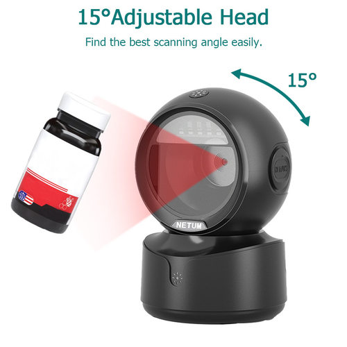 English version A5 QR code scanner self sensing scanning gun