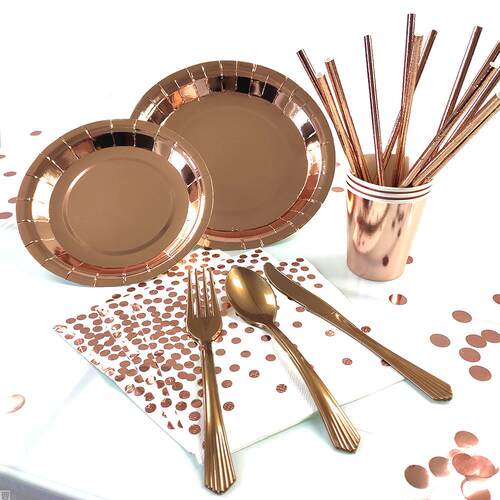 New Rose gold party supplies 146 pieces of tipping paper