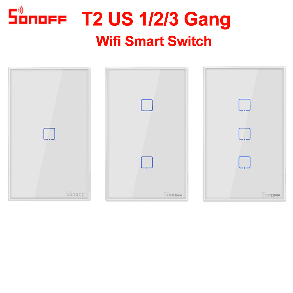 Sonoff T2 US 1/2/3C WiFi Smart Wall Touch Switch墙壁触摸开关