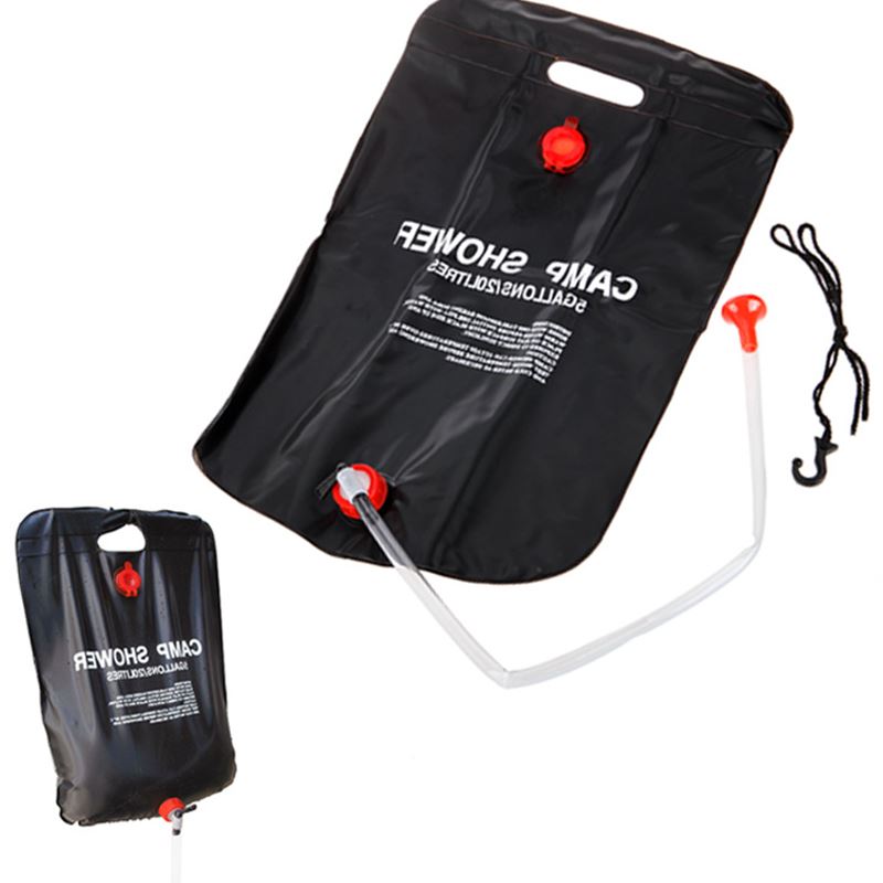 Outdoor Camping Hiking Solar Energy Heated Camp Shower Bag