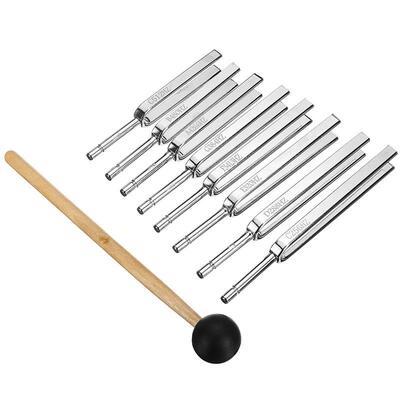 8Pcs 256-512HZ Steel Tuning Fork Set Health Physics Vibratio