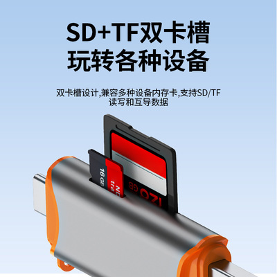 USB card reader 3-in-1 mobile card reader SD/TF card reader