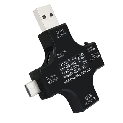 New 2 in 1 Type C USB Tester Power Meter Testers LCD Digital