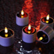 circular Solar light electronic candle powered LED