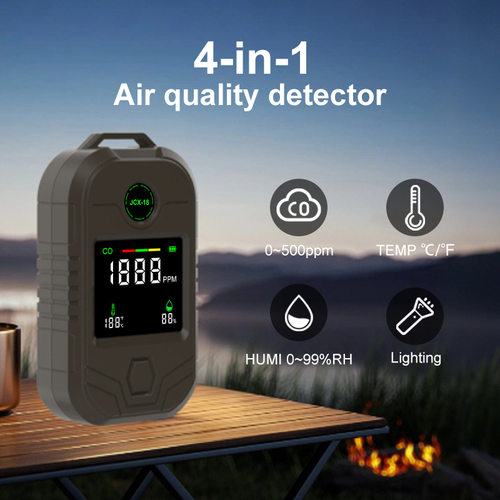 4-in-1 carbon monoxide detector temperature and humidity
