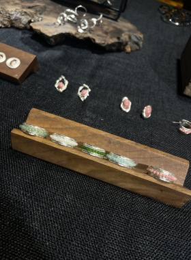 中间串珠款原创999足银戒指天然石头天河石紫水晶红纹石