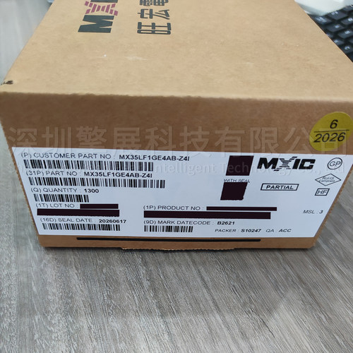 原装正品MX35LF1GE4AB-Z4I 批次26+ WSON-8 1GBFLASH串行闪存芯片