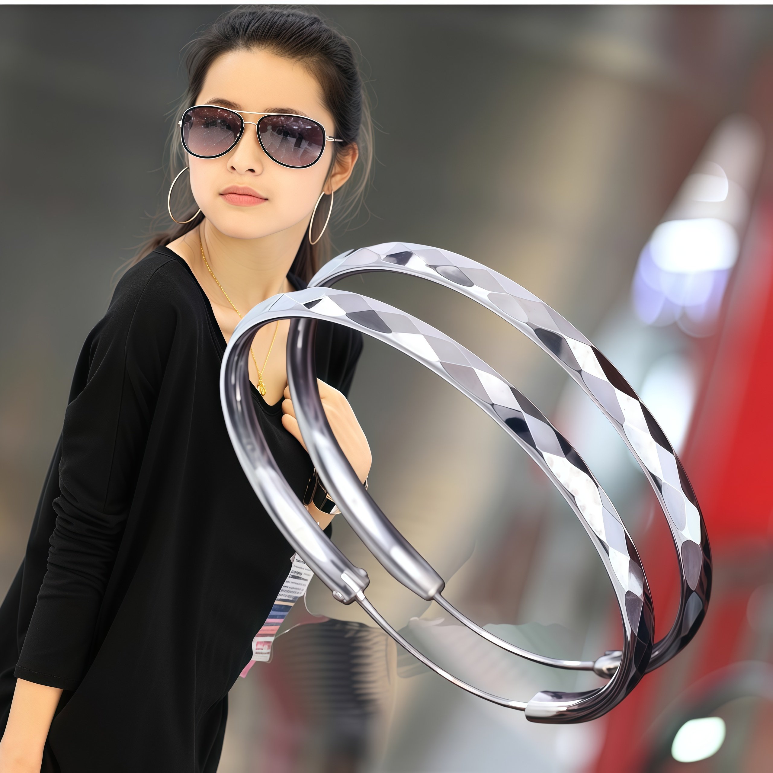 菱格银色耳圈潮流大圈圈耳环银色女款气质菱形几何耳钉耳扣饰品潮,饰品/流行首饰/时尚饰品新,耳环,淘宝优惠券,粉丝福利购,淘宝优惠卷